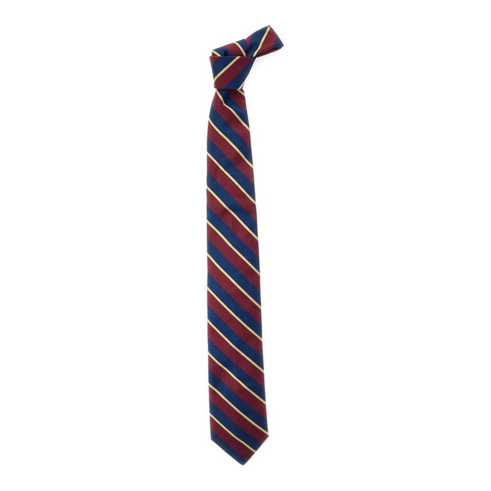 Sebago Men Regimental 8Cm Silk Tie Bordeaux